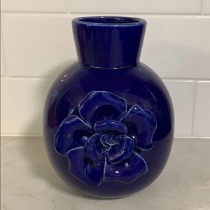 Royal Blue Floral Vase